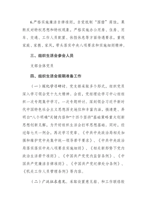 党支部组织生活会工作专业方案.docx