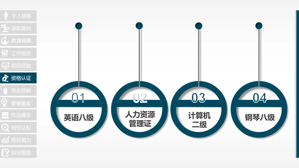 完整框架个人求职简历岗位竞聘PPT模板