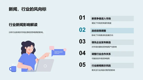 工业机械业绩月报PPT模板