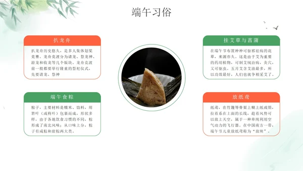端午节科普主题班会PPT模板