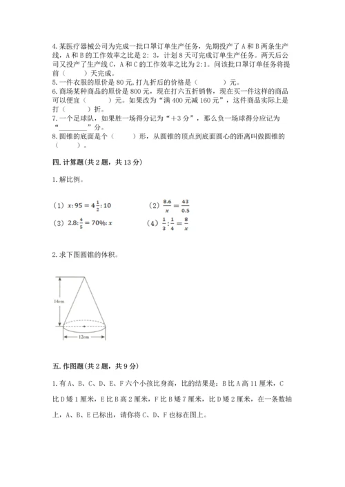 人教版六年级下册数学期末测试卷及参考答案【新】.docx