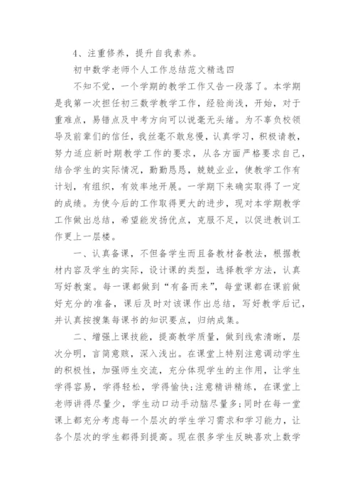 初中数学老师个人工作总结范文精选.docx