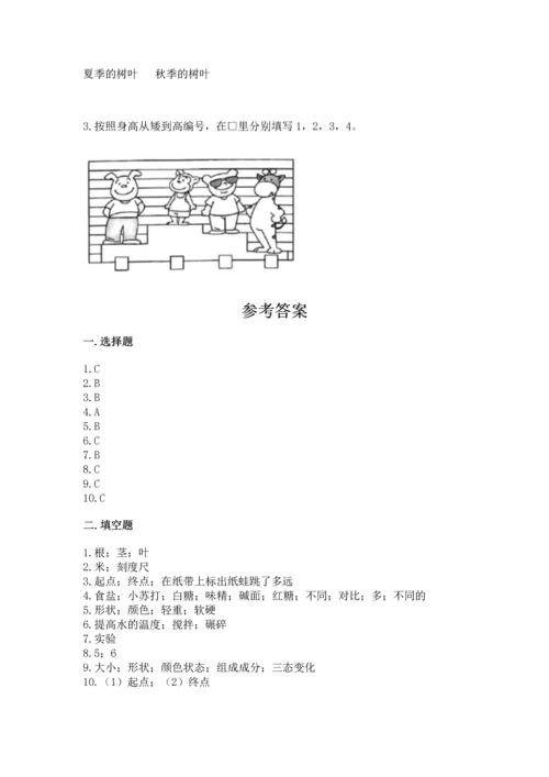 教科版一年级上册科学期末测试卷附答案（突破训练）.docx