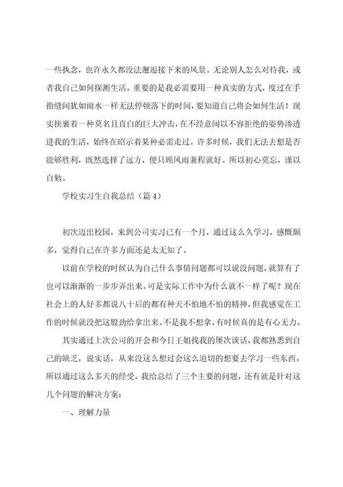 学校实习生自我总结范文5篇