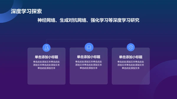 蓝色科技风人工智能汇报PPT模板