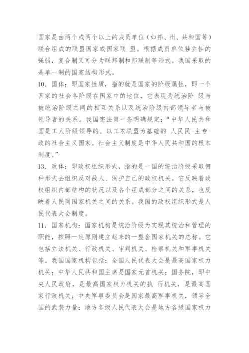 当代中国政治制度名词解释一.docx
