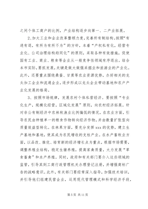 在全市发展非公有制经济工作暨表彰大会上的讲 (2).docx