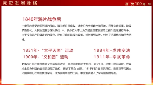 建党100年政府机关部委PPT课件