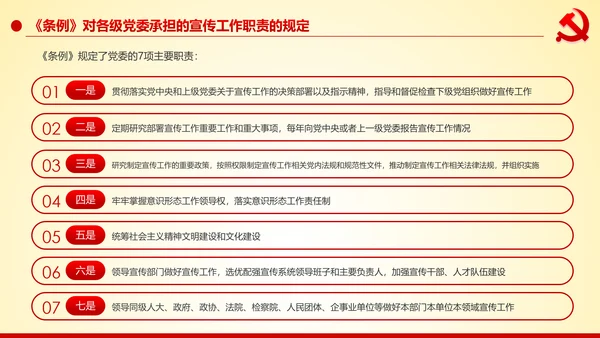 学习解读中国共产党宣传工作条例PPT模板