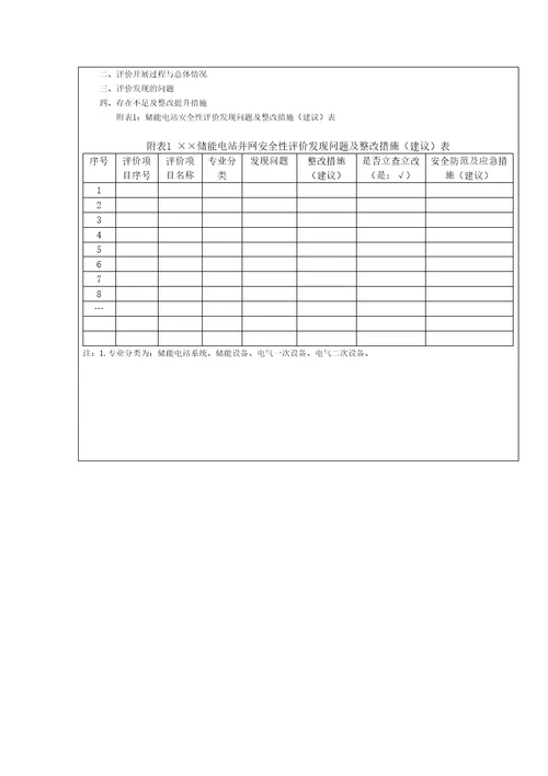 电化学储能电站并网安全性评价项目、评价报告