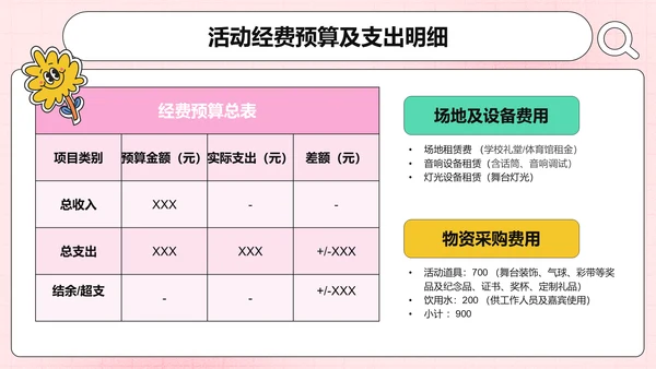 彩色插画风社团迎新活动策划PPT模板