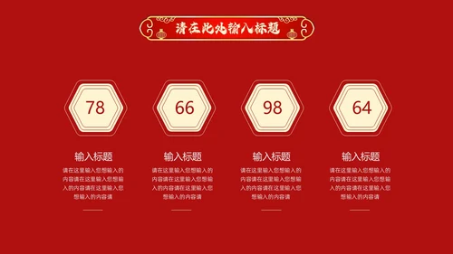 红色科技风开业大吉PPT模板