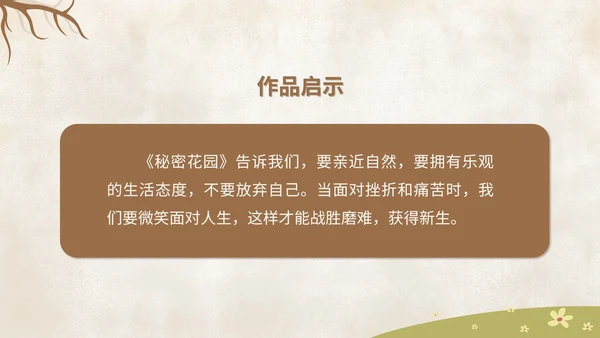 卡通《秘密花园》读书分享汇报PPT模板