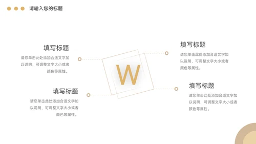 黄色创意图形个人述职报告PPT模板