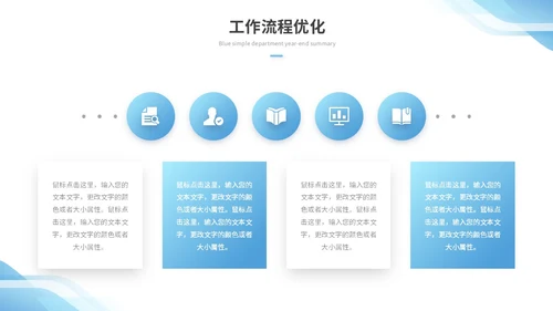 蓝色简约形状部门年终总结工作总结工作汇报述职报告ppt模板工作总结年终总结
