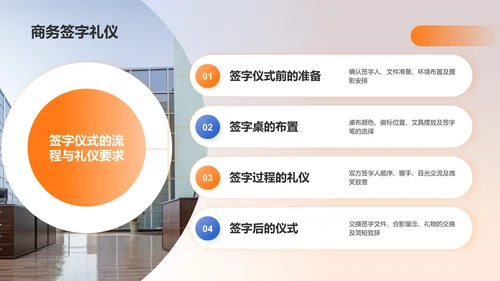 橙色商务风商务礼仪培训PPT模板