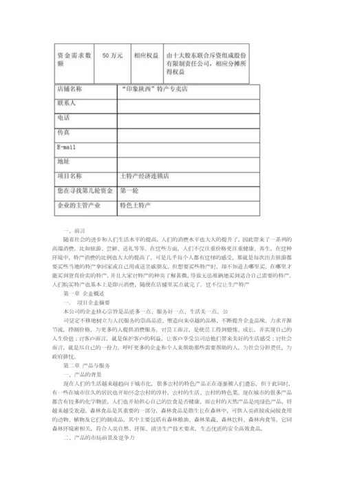 印象陕西陕西特产专卖店策划方案书.docx