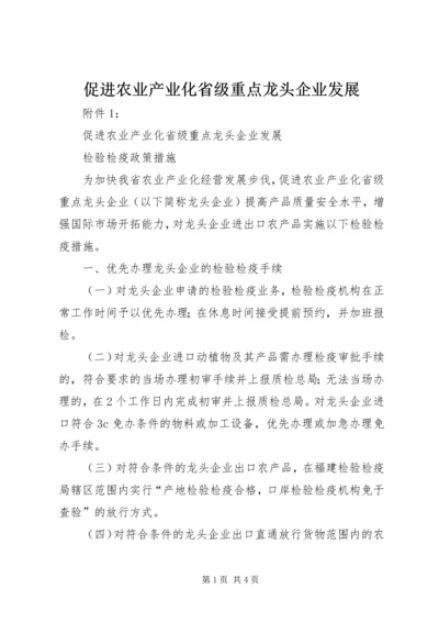 促进农业产业化省级重点龙头企业发展.docx