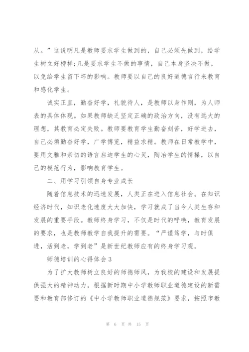 师德师风培训的心得体会5篇.docx