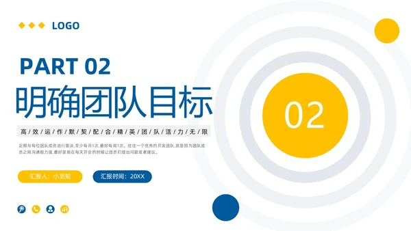 蓝色简约团队管理经验分享PPT模板宣传PPT动态PPT