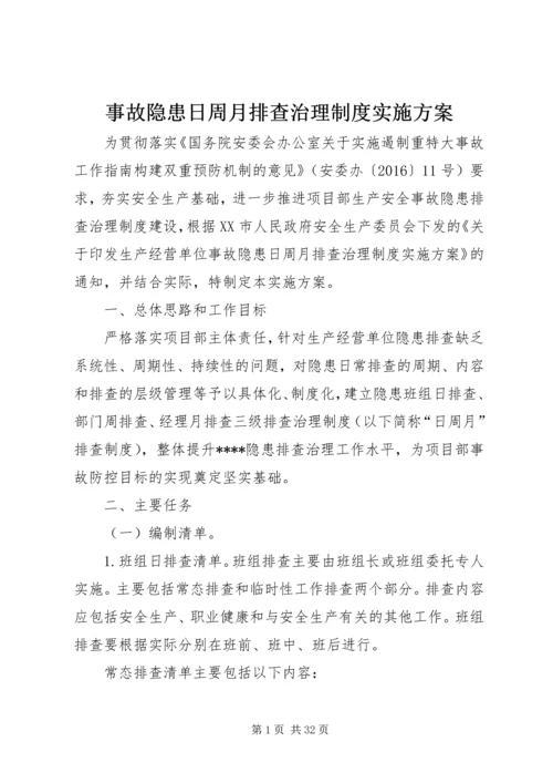 事故隐患日周月排查治理制度实施方案.docx