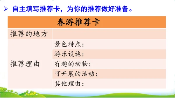 统编版语文三年级下册第一单元 《口语交际：春游去哪儿玩》课件