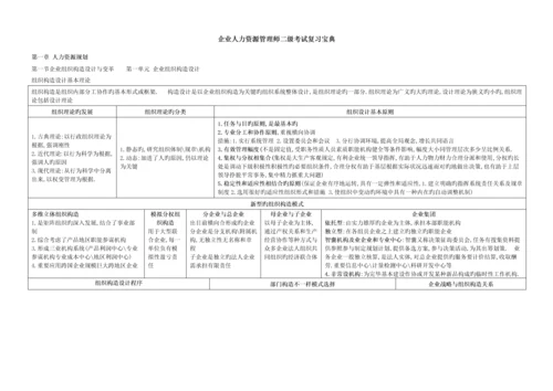 2023年企业人力资源管理师二级复习通关宝典总结必备.docx