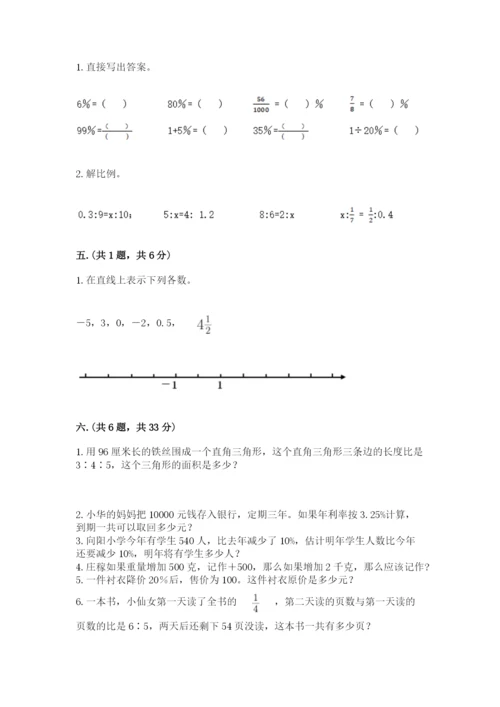 西师大版小升初数学模拟试卷精品（考点梳理）.docx