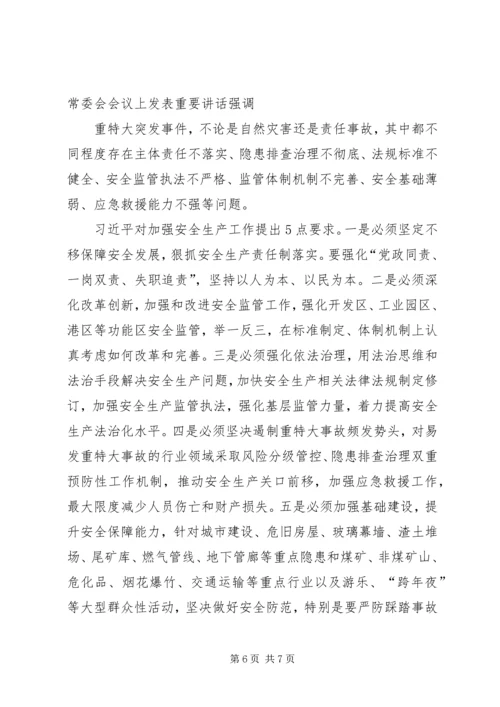 十八大以来习总书记安全工作重要指示 (3).docx