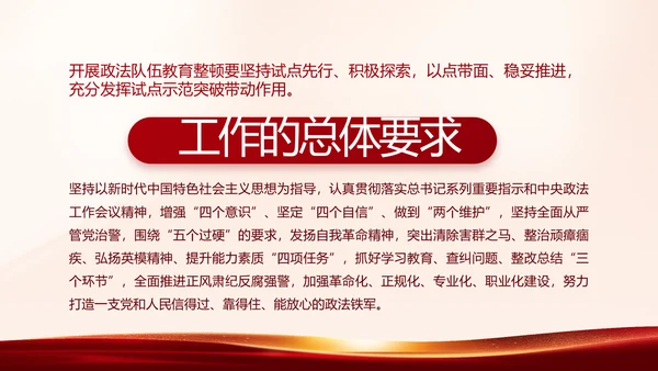 红色党建开展政法队伍教育整顿PPT