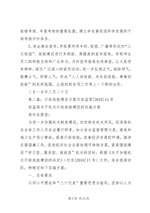 行政效能建设方案 (5).docx