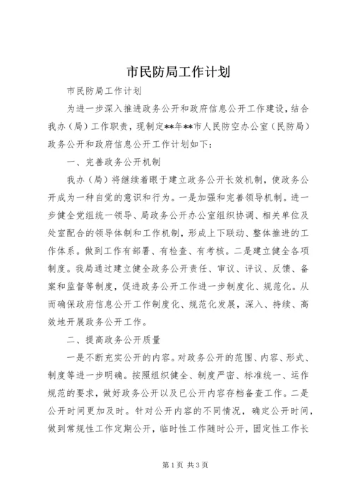 市民防局工作计划 (2).docx