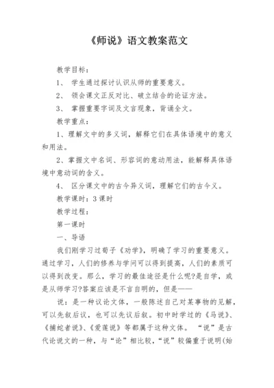 《师说》语文教案范文.docx