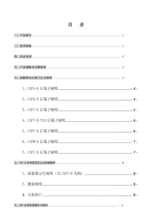 CSPB系列使用专项说明书.docx