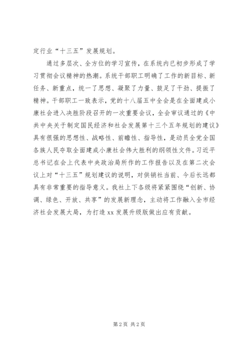 学习贯彻党的十八届五中全会精神简报.docx