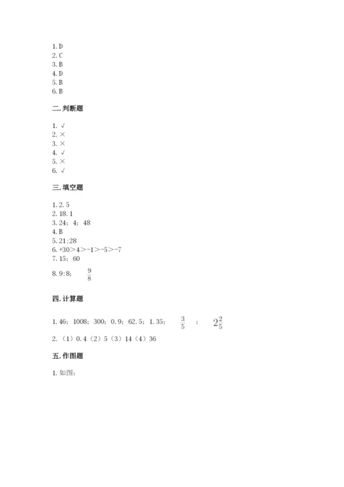 大同市南郊区六年级下册数学期末测试卷及完整答案一套.docx