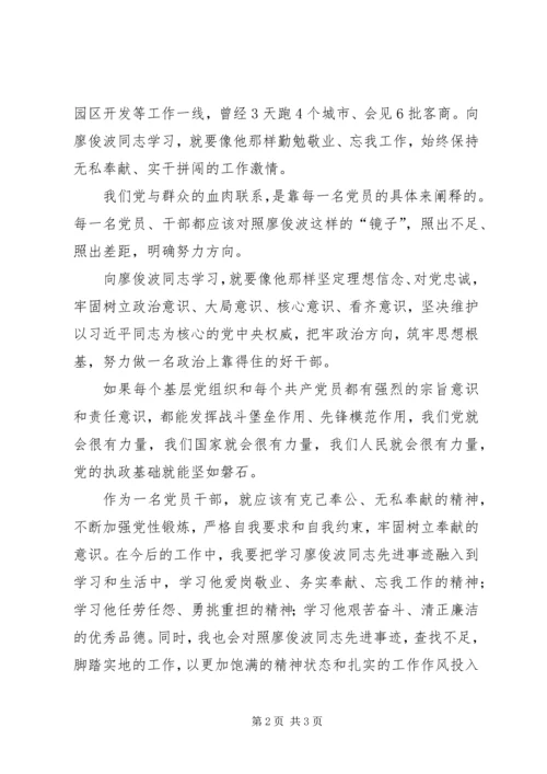学习廖俊波同志先进事迹心得体会 (8).docx