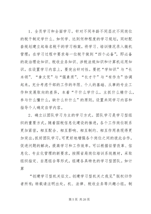 创建学习型机关的演讲征文.docx