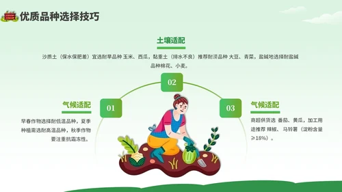 绿色卡通风现代农业种植技术PPT模板