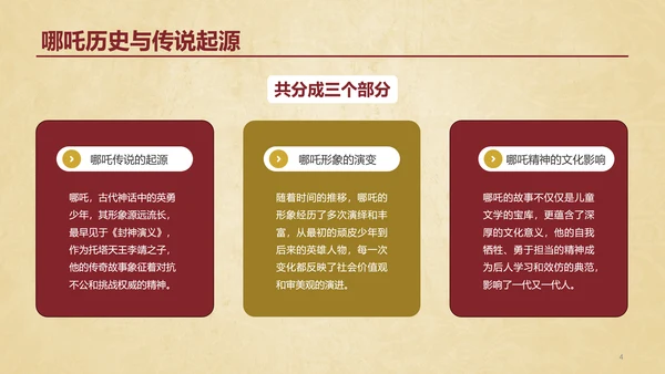 红色插画风哪吒精神开学第一课PPT模板