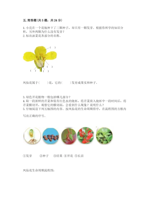 科学四年级下册第一单元植物的生长变化测试卷【精选题】.docx