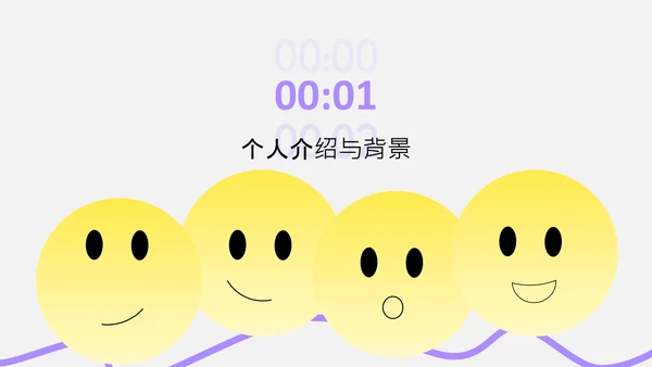 紫黄色简约风心理学个人介绍PPT模板