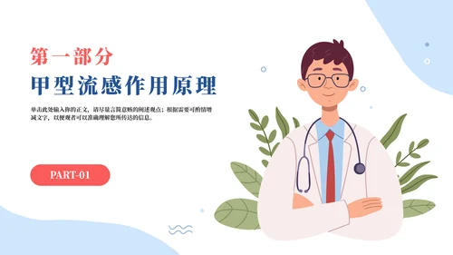 春季流行病毒流感病毒的预防与治疗PPT模板