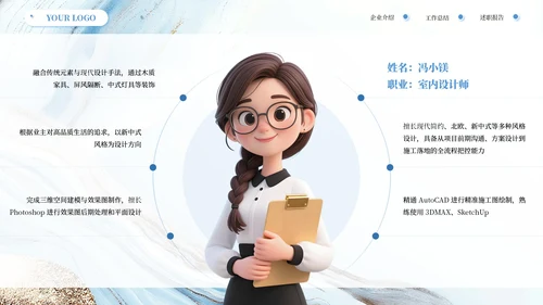 蓝色高级商务述职报告通用PPT模板