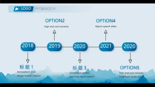 蓝色中国风乡村振兴美丽画卷党建PPT动态模板