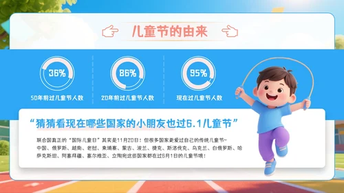 彩色系六一儿童节PPT模板