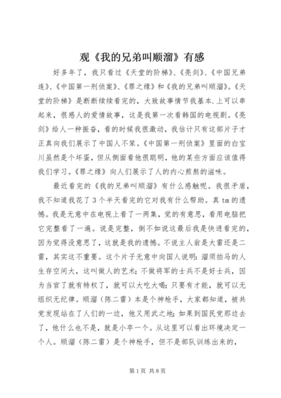 观《我的兄弟叫顺溜》有感.docx