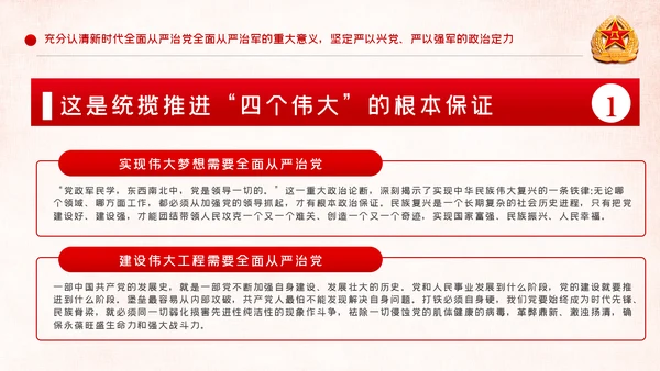 全面从严治军锤炼坚强党性和过硬作风PPT模板