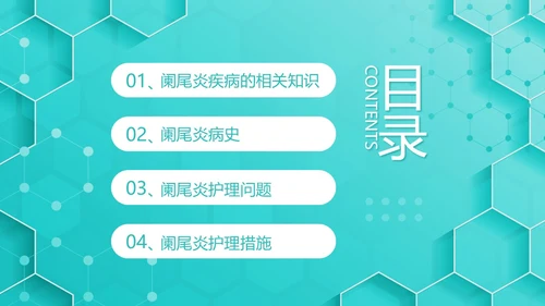绿色简约阑尾炎护理查房PPT模板宣传PPT动态PPT