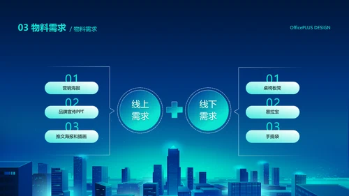 蓝色科技风感地产行业总结方案